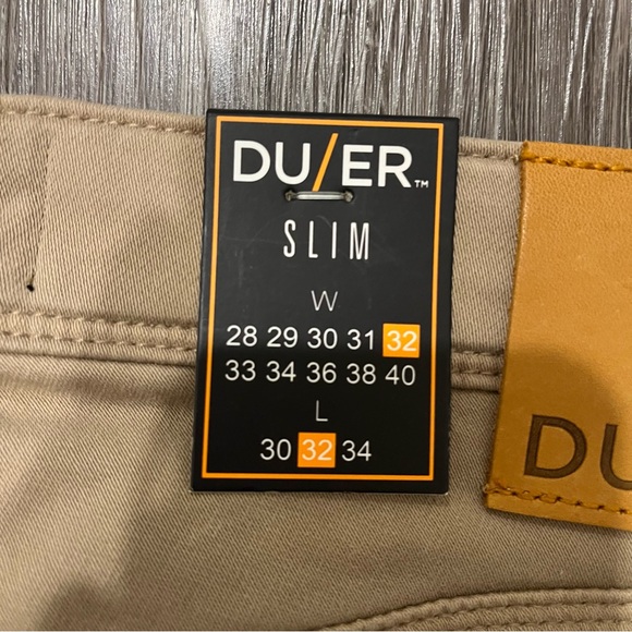 NEW DU/ER Men’s No Sweat N2X Slim Fit Pants - Desert Khaki 32x32 - Picture 6 of 7